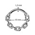 Ocelový piercing - segment kruh řetěz
