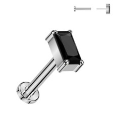 Piercing do brady obdélník - PUSH IN labreta TITAN