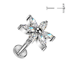 Piercing do brady kytička - PUSH IN labreta TITAN