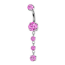 Visací piercing do pupíku - TITAN