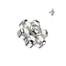 Microdermal - ozdobná část kytička TITAN