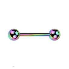 Piercing do jazyka - duhový