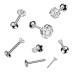 Piercing do brady - PUSH IN labreta TITAN Moissanit 0.06ct (2,5mm)