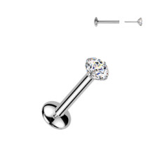 Piercing do brady - PUSH IN labreta TITAN Moissanit 0.11ct (3mm)