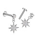 Piercing do ucha - labreta hvězda 1,2 x 6 mm