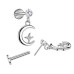 Piercing do ucha PUSH IN labreta měsíček s hvězdou