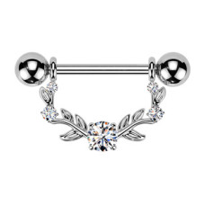 Ozdobný piercing do bradavky