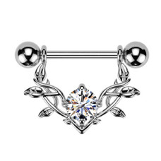 Ozdobný piercing do bradavky