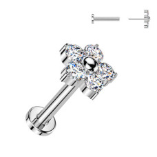 Piercing do brady kytička - PUSH IN labreta TITAN