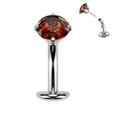 Obrácený PUSH IN piercingu do pupíku TITAN