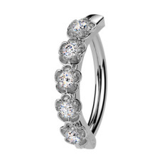 Piercing do pupíku s kytičkami