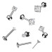 Piercing do brady - PUSH IN labreta TITAN Moissanit 0.18ct