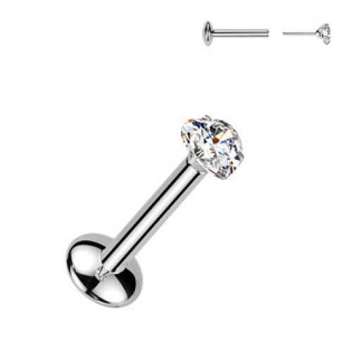 Piercing do brady - PUSH IN labreta TITAN Moissanit 0.06ct Piercing do brady - PUSH IN labreta TITAN Moissanit 0.06ct