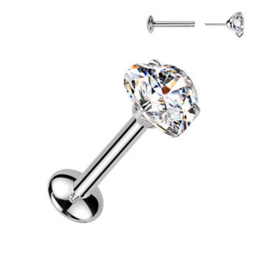 Piercing do brady - PUSH IN labreta TITAN Moissanit 0.5ct Piercing do brady - PUSH IN labreta TITAN Moissanit 0.5ct