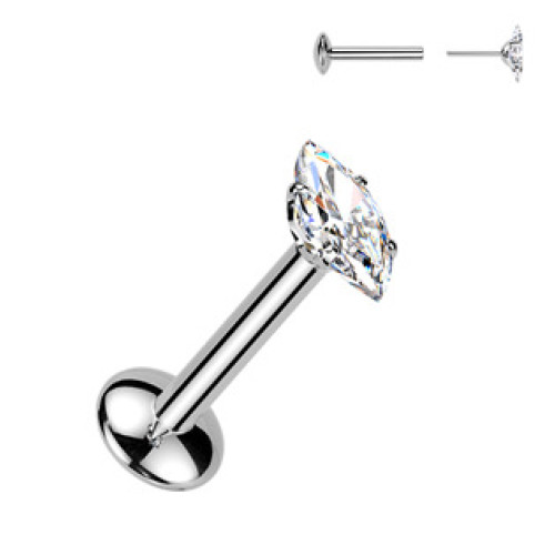 Piercing do brady - PUSH IN labreta TITAN Moissanit 0.1ct Piercing do brady - PUSH IN labreta TITAN Moissanit 0.1ct