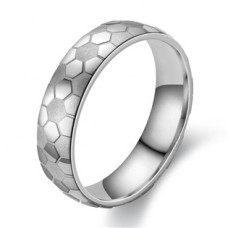 Ocelový prsten fotbalový motiv