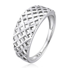 Stříbrný prsten motiv květ života