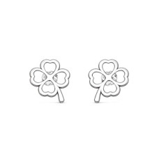 Stříbrné náušnice čtyřlístek