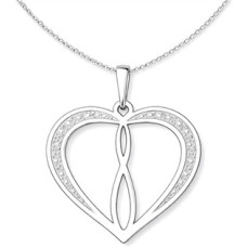 Stříbrný přívěsek srdce