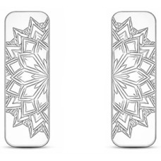 Stříbrné náušnice s ornamentem mandaly