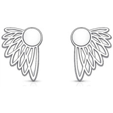 Stříbrnýé náušnice s abstraktním motivem