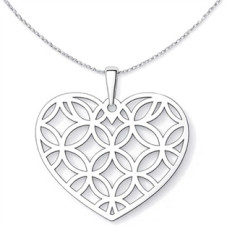 Stříbrný přívěsek strom srdce se vzorem