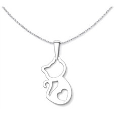 Stříbrný přívěsek kočka