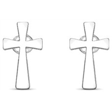 Stříbrné náušnice křížky