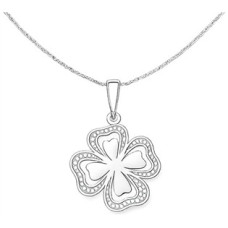 Stříbrný přívěsek čtyřlístek