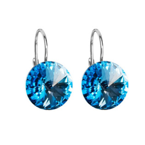Stříbrné náušnice s krystaly Crystals from Swarovski® Aqua Stříbrné náušnice s krystaly Crystals from Swarovski® Aqua