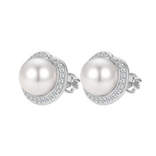 Stříbrné náušnice s perličkami