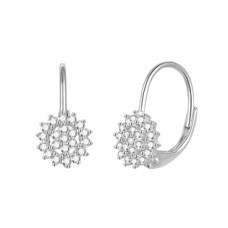 Stříbrné dámské náušnice kytičky