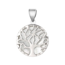 Stříbrný přívěšek strom života s perletí