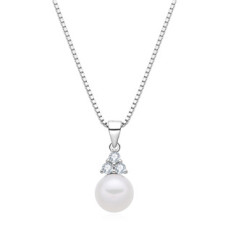 Střibrný náhrdelník s přírodní perlou