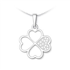 Stříbrný přívěsek čtyřlístek