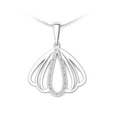 Stříbrný přívěsek mušle