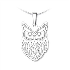 Stříbrný přívěsek sova