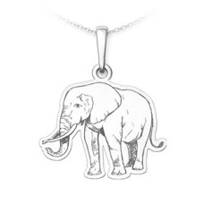 Stříbbrný přívěsek slon