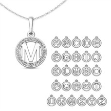 Stříbrný přívěsek abeceda v kolečku Písmeno