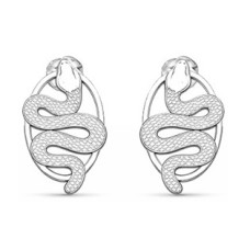 Stříbrné náušnice hadi
