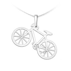 Stříbrný přívěsek cyklistické kolo