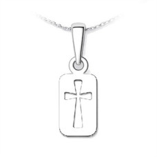 Přívěsek malý kříž v obdélníku