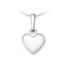 Stříbrný přívěsek srdce bílá perleť