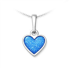 Stříbrný přívěsek srdce modrá perleť