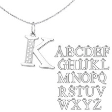 Stříbrný přívěsek písmeno abecedy