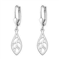 Stříbrné náušnice lístky