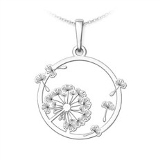 Stříbrný přívěsek pampeliška