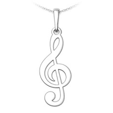 Stříbrý přívěsek houslový klíč