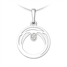 Stříbrný přívěsek s abstraktním motivem