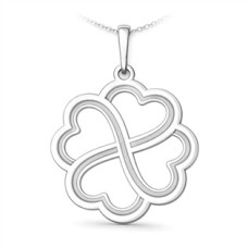 Stříbrný přívěsek čtyřlístek
